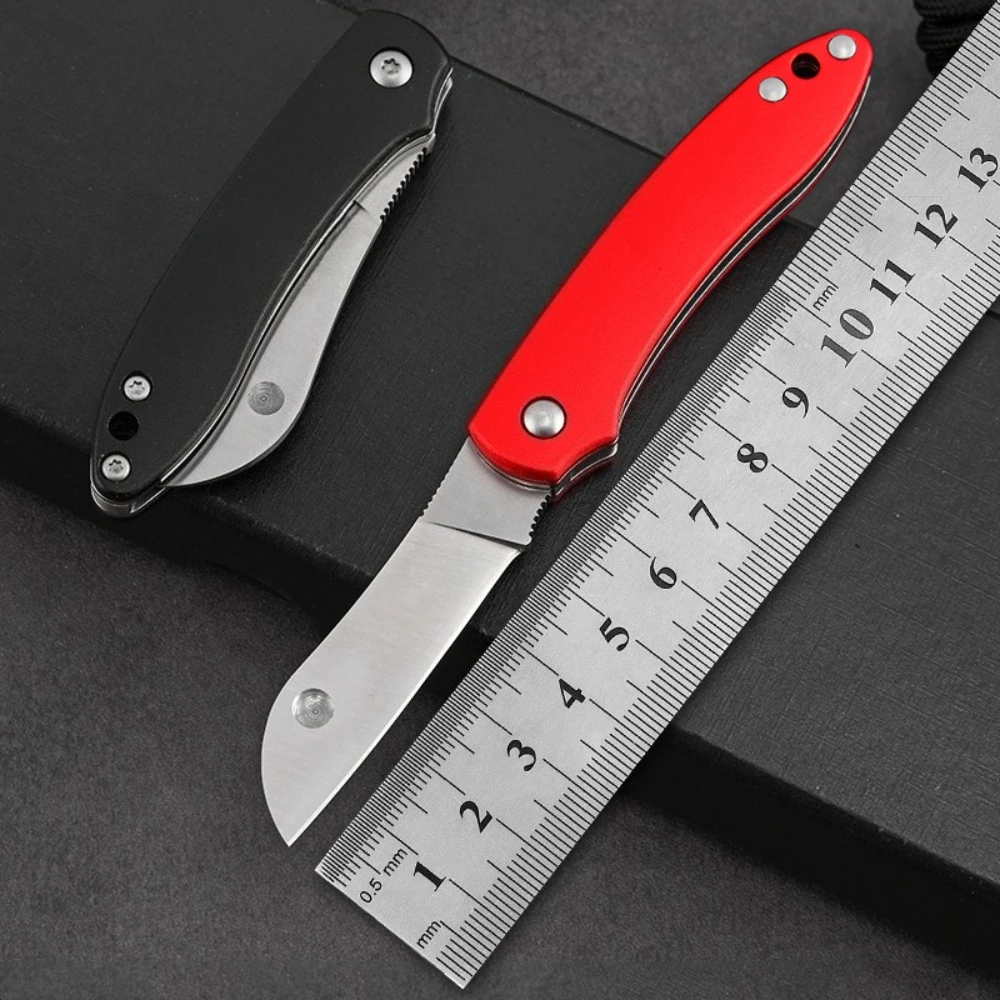 2025 المحمولة سكين جيب قابل للطي 440C شفرة ألياف النايلون مقبض في الهواء الطلق بقاء التكتيكية الصيد فائدة سكينة الفاكهة EDC أدوات