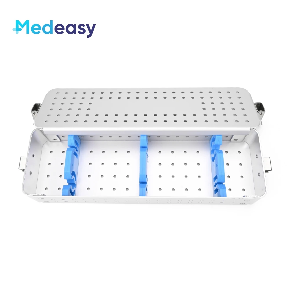 

Rigid Endoscope Sterilizing Container Aluminium ENT Endoscopy Sterilization Tray Disinfection Box Case for Medical Instruments