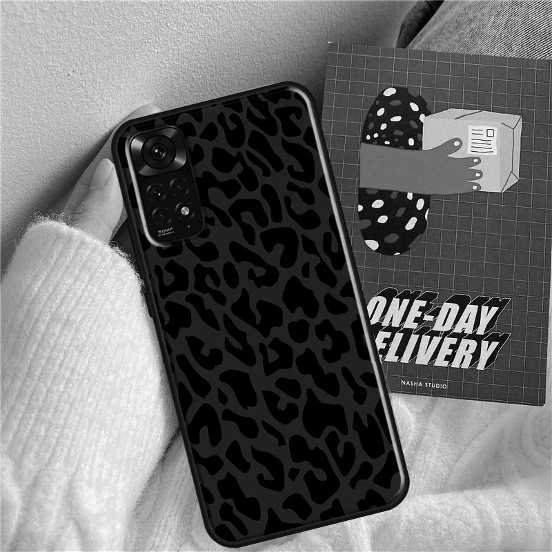 Pastel Leopard Fur Case For Xiaomi Redmi Note 11 9 8 10 Pro Note 11S 9S 10S Cover For Redmi 9 10 9A 9C 10C