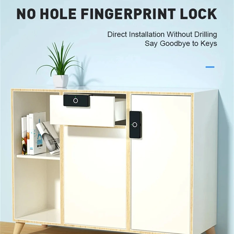 Drawer Smart Electronic Fingerprint Locks File Cabinet Lock Storage Cabinet Finger Print Lock Furniture Smart Door Lock Durable