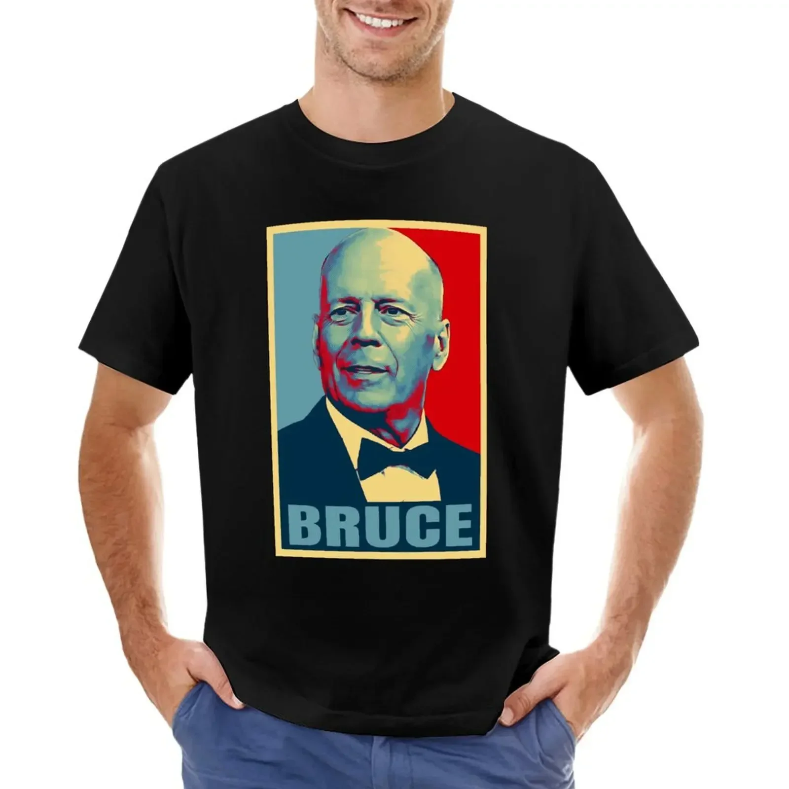 T-shirt Pop Art Bruce Willis plain sublime fruit of the loom mens t-shirts