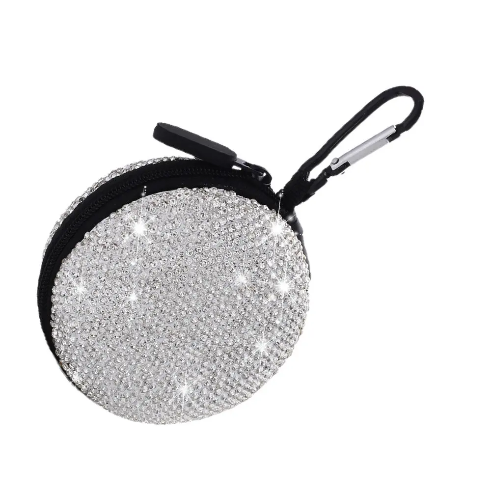 

1Pcs Portable Earphone Storage Bag Rhinestone Shockproof Hard Case Data Cable Organizer Travel USB Cable Storage Box