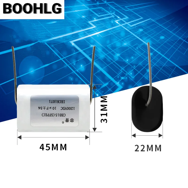 CBB16 1200V 10UF high-voltage welding machine capacitor non inductive axial absorption capacitor 1200VDC 10UF