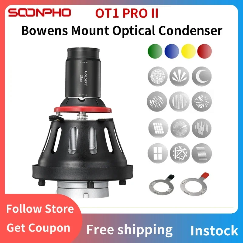 

Soonpho OT1 PRO II Optical Condenser Bowens Mount For Photography Led Light Effects Shaped Beam Light Cylinder