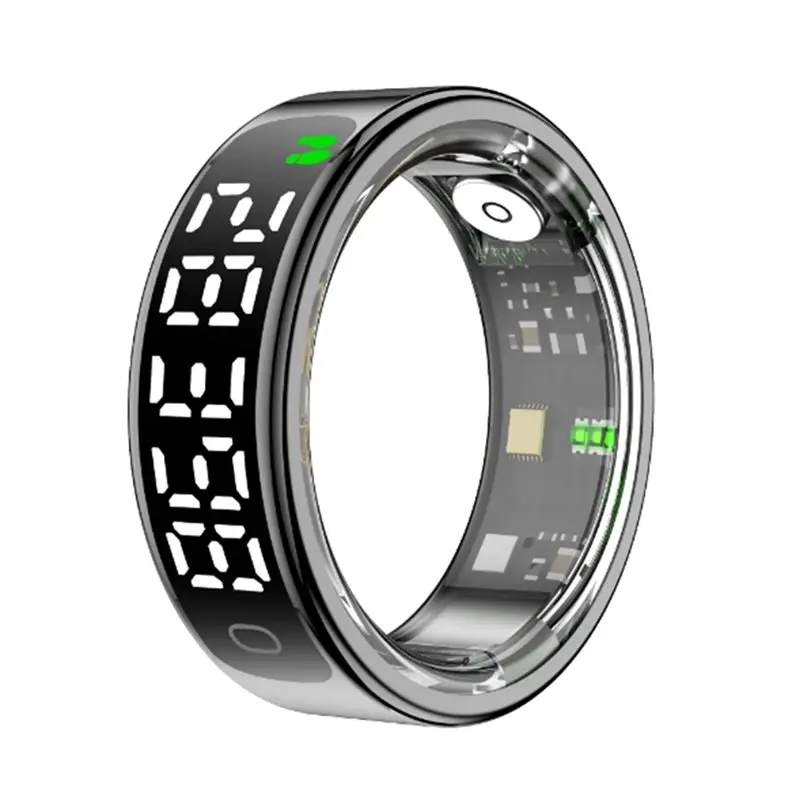 

Умное кольцо ABHS с многофункциональным дисплеем, унисекс-кольцо с функцией измерения частоты сердечных сокращений, уровня кислорода в крови и мониторинга сна для Android и iOS 13.