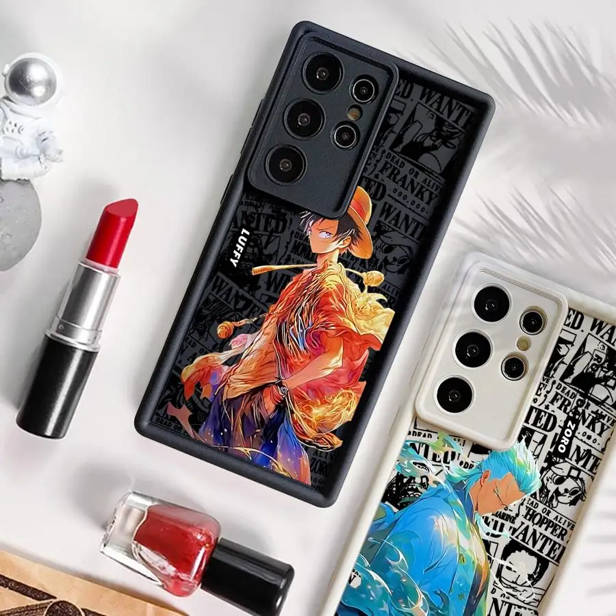 Etui One Piece Cool Zoro Luffy na Samsung Galaxy S25 Ultra S25 Edge S24Ultra S23 FE S20FE S22 S21 S24 Plus, miękka obudowa