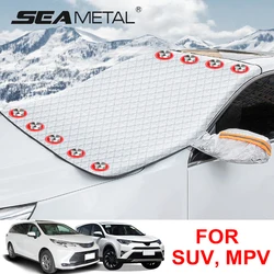 SEAMETAL Large Size Car Windshield Cover Magnet Winter Window Snow Shield Anti Frost Auto Front Window Snow Cover for SUV MPV