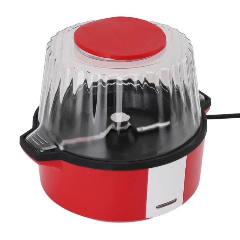Popcorn Maker Multifunctional Transparent Lid Full Automatic Small Electric Popcorn Machine for Home