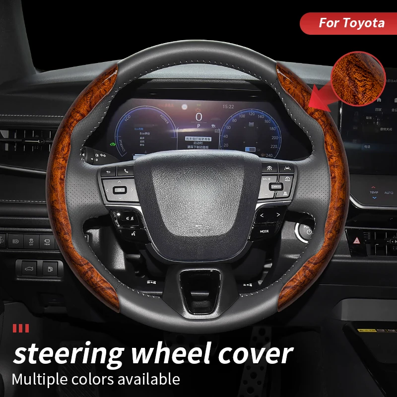 

Peach Wood Grain Car Steering Wheel Covers For Toyota Corolla Vios Yaris C-HR Camry AVALON RAV4 Grand Highlander Booster Cover