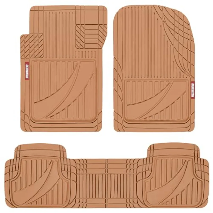 

FlexTough™ Advanced Rubber Car Floor Mats Heavy Duty Trim to Fit All Weather Floor Mats for Cars Truck SUV - Automotive Car Int