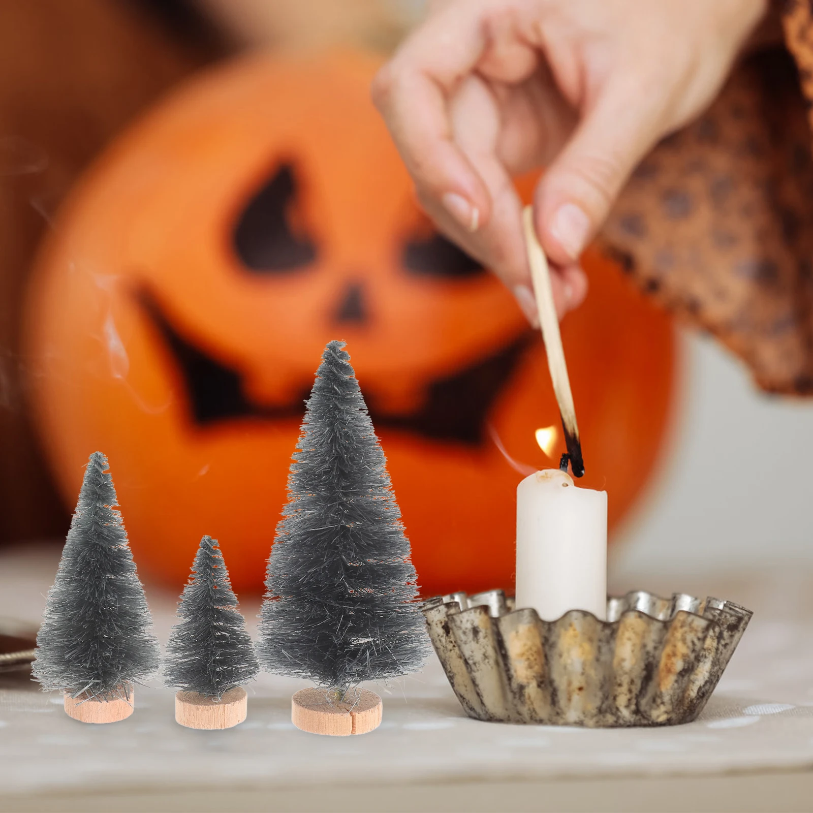 

12Pcs Artificial Dried Branches Halloween Small Trees Black Spooky Decorations for Home Bar Party Favors Halloween Trees