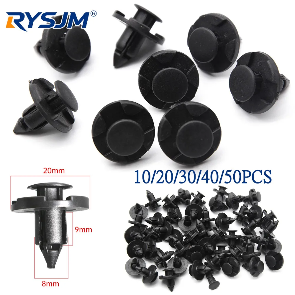 10/20/50 unidades de clips de retención de remaches de 8 mm para Nissan X-Trail, Juke, Qashqai, Micra, Tiida, Leaf y Subaru Forester