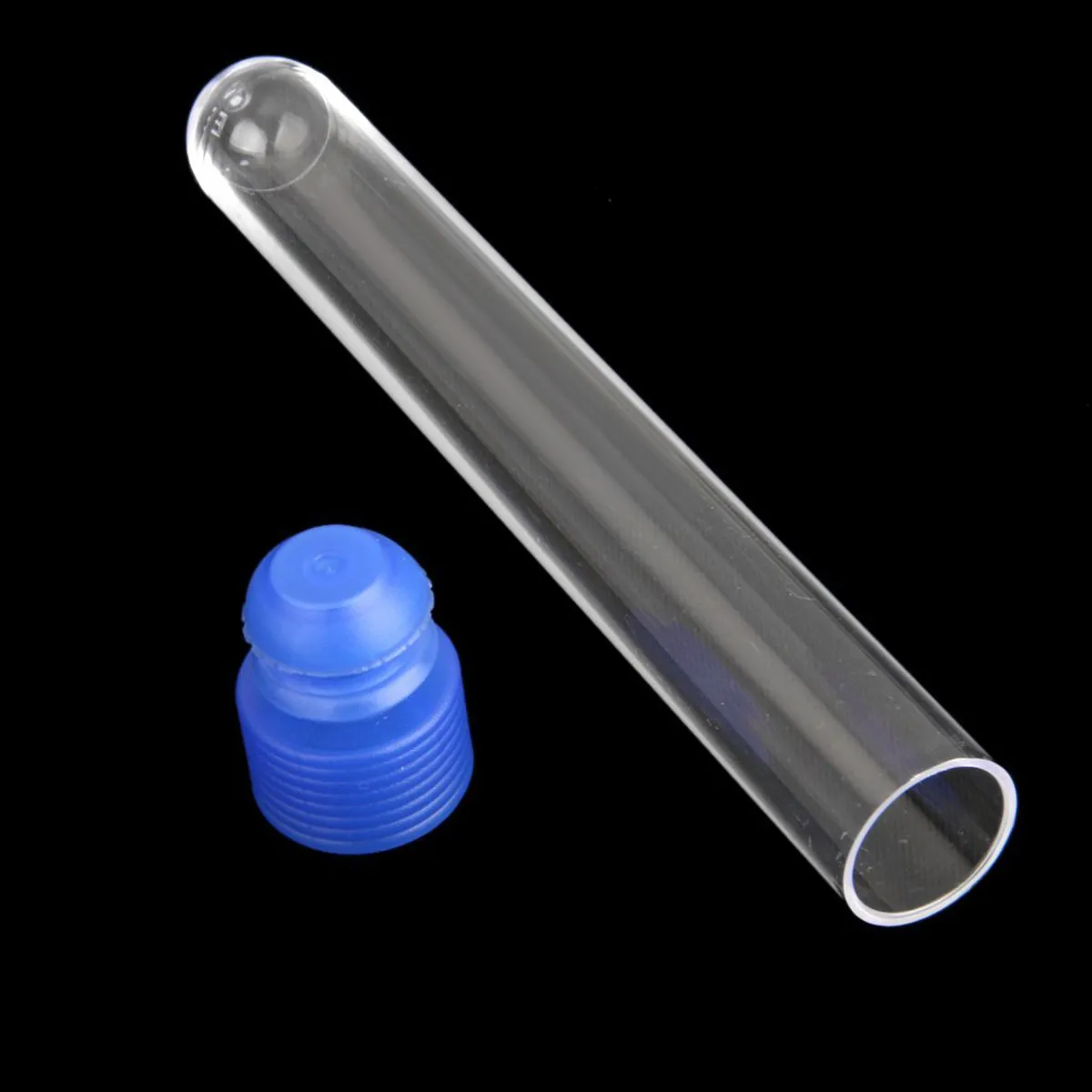 20Pcs Non-Graduated Plastic Test Tubes 100x15mm Blue Leakproof Round Bottom Screw Cap for Lab Food Crafts Plastic Test Tube