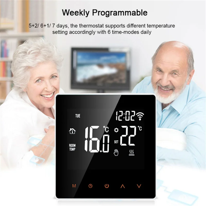 واي فاي منظم حرارة ذكي التدفئة الأرضية الكهربائية المياه/الغاز المرجل متحكم في درجة الحرارة #3