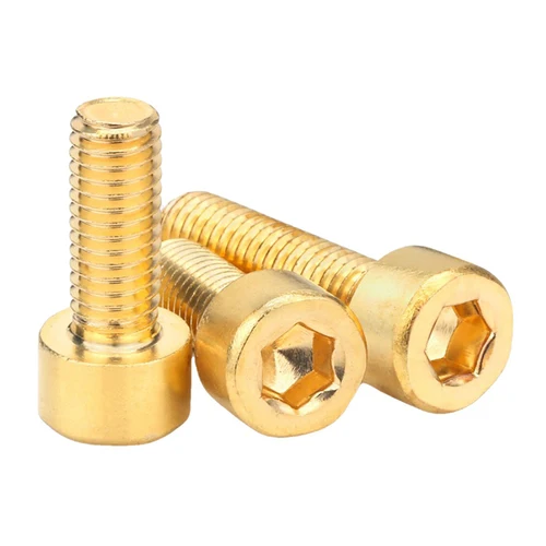 Imagen 2 del producto 10 unids/lote M3 M4 M5 M6 M8 tornillos de cabeza hexagonal de latón puro DIN912