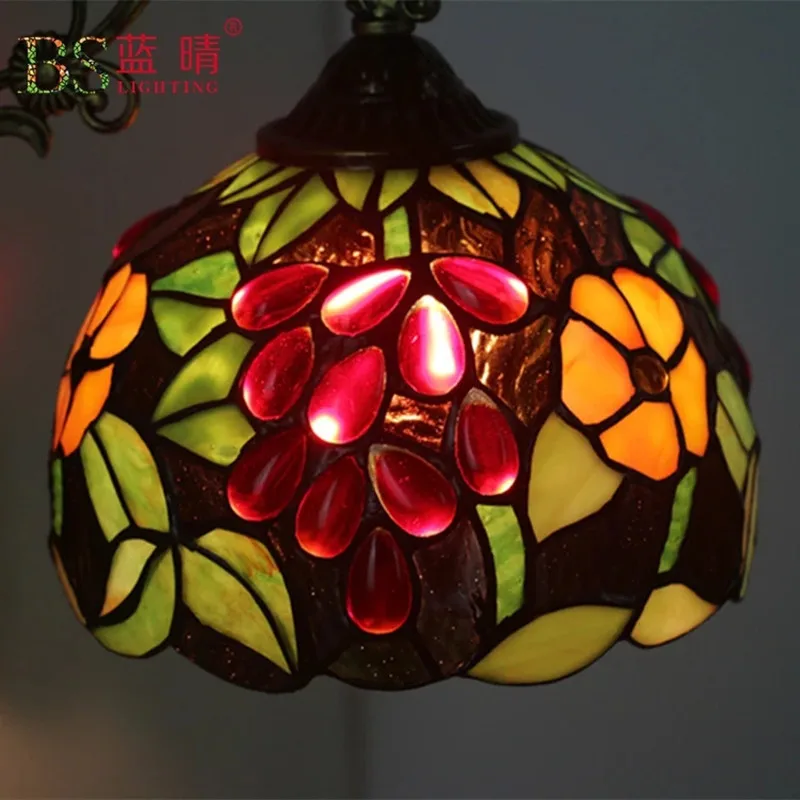 New Tiffany wall lamp tiffany wall lamp European retro creative Indoor bar cafe staircase wall lamp