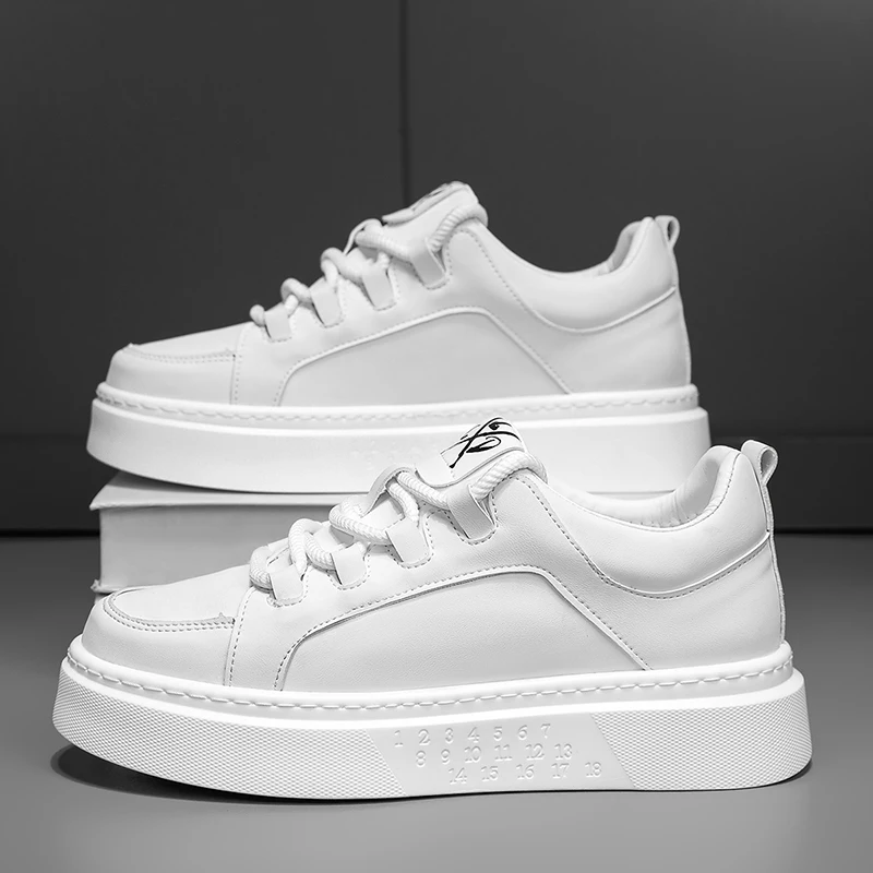 

Белые мужские кроссовки для скейтбординга, уличная обувь в стиле хип-хоп, дизайнерские кроссовки для мужчин, удобная спортивная обувь на платформе, мужские кроссовки.