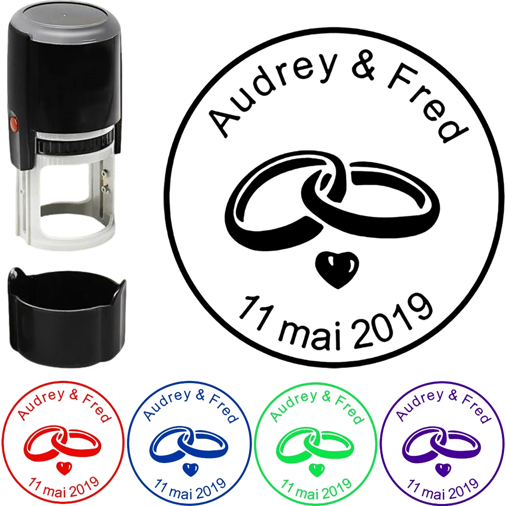 

Customized Self-Inking Stamp Logo Design Personalized Press-Type Inking Stamp 5 Colors 4 Size Available for Diy Scrapbooking