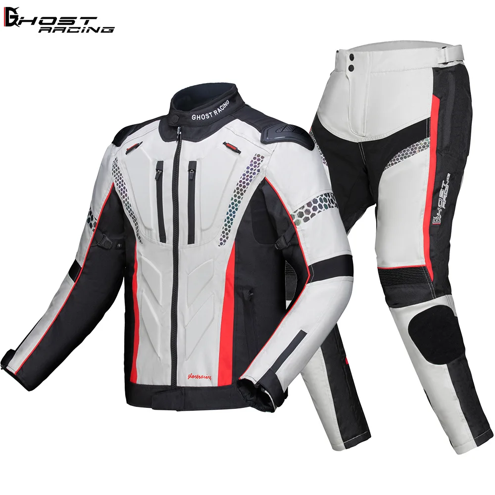 

5XL GHOST RACING Motorcycle Jacket Protective Gear rbike Riding Waterproof Windproof Suits