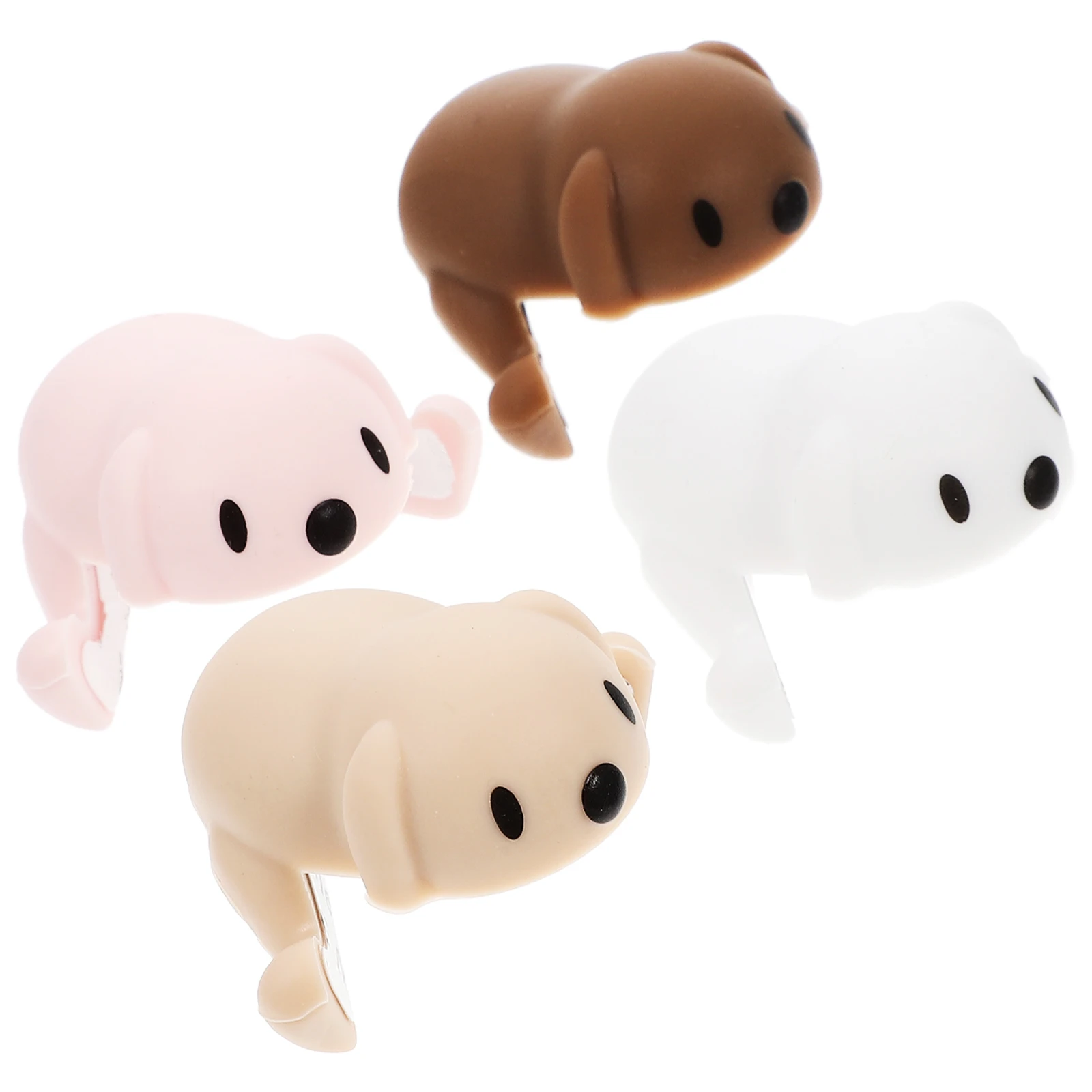 

4pcs Puppy Silicone Corner Guards Protectors Baby Safety Furniture Protective Crib Bumpers Cushions Table Pads Soft Anti
