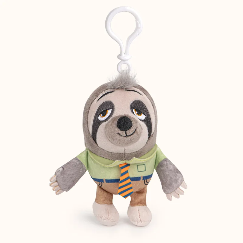 Disney Zootopia Authentic Nick Wilde Judy Hopps Sloth Plush Pendant Toy Kawaii Soft Stuffed Dolls 13CM Bag Key Chain Kid Gift