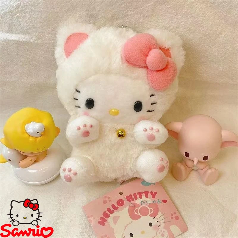 Sanrio 10cm Hello Kitty Plushie Plush Doll Stuffed Cartoon Schoolbag Pendant Gift Small Ornament Plush Girl Gift Spotify Premium