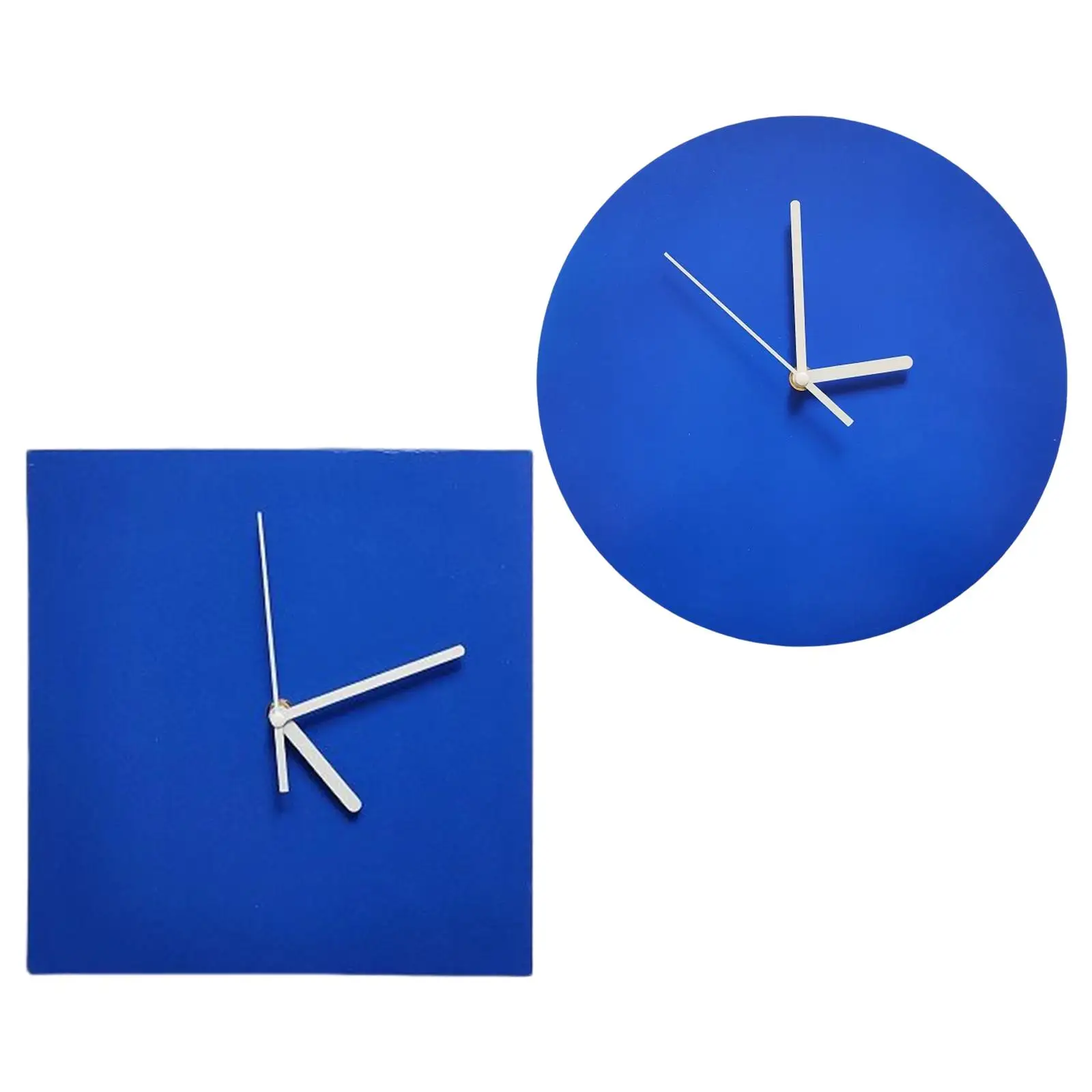 Nordic Wall Clock Blue Clock Silent Battery Operated for Dining Room Bedroom