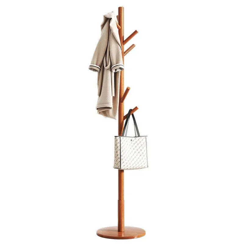 Coat rack Solid wood branches Floor-to-ceiling bedroom Household entrance door Movable indoor hanger Clothes rack Hanger