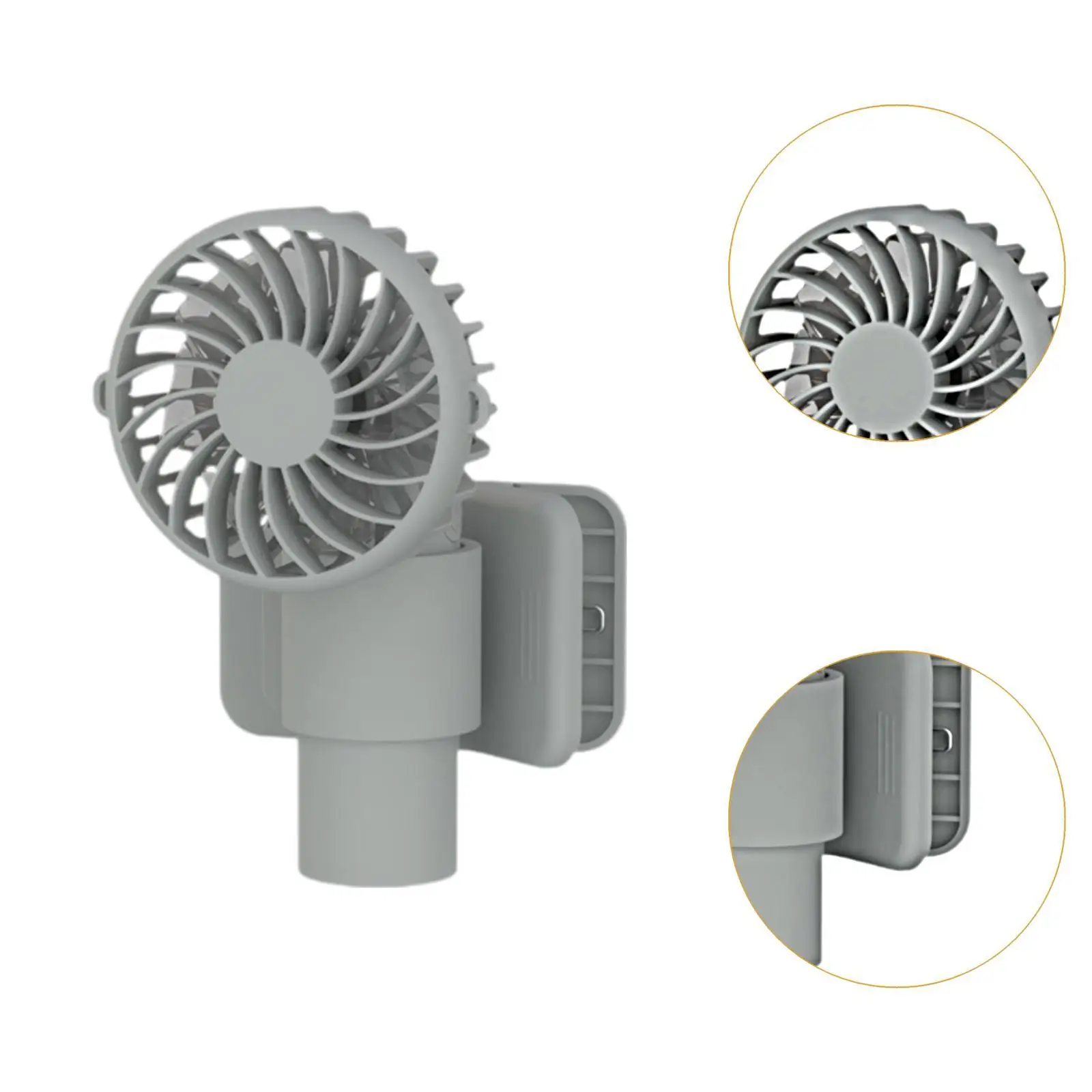 Clipe no ventilador 3 velocidades ajustável conveniente leve mini ventilador de mesa pessoal para pesca ciclismo acampamento viagem interior ao ar livre