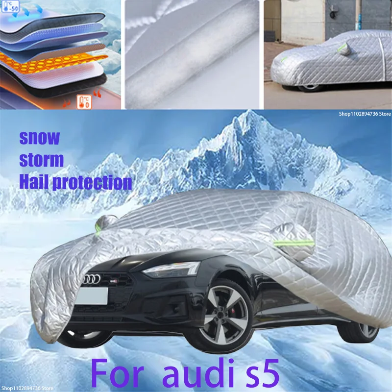 For audi s5 Outdoor Cotton Thickened Awning For Car Anti Hail Protection Snow Covers Sunshade Waterproof Dustproof