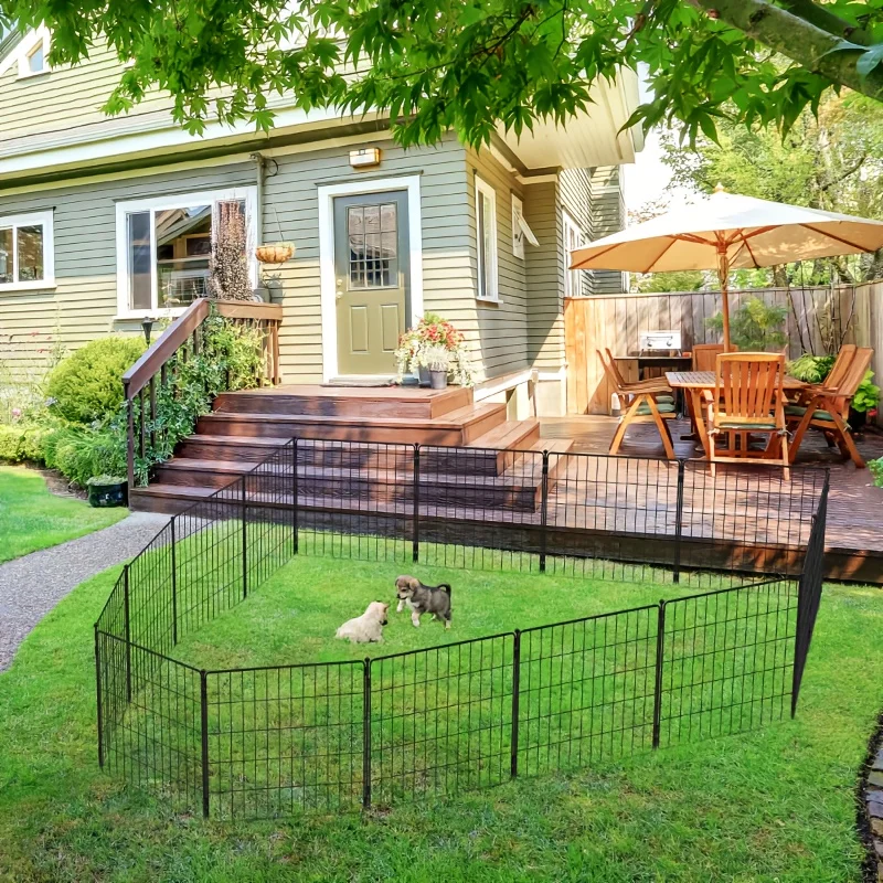 

8/16/24/32 Panels Minipaws Dog Playpen Outdoor, Indoor, Expandable for Puppies/Small/Medium Dogs, Lightweight Metal Pet Fence