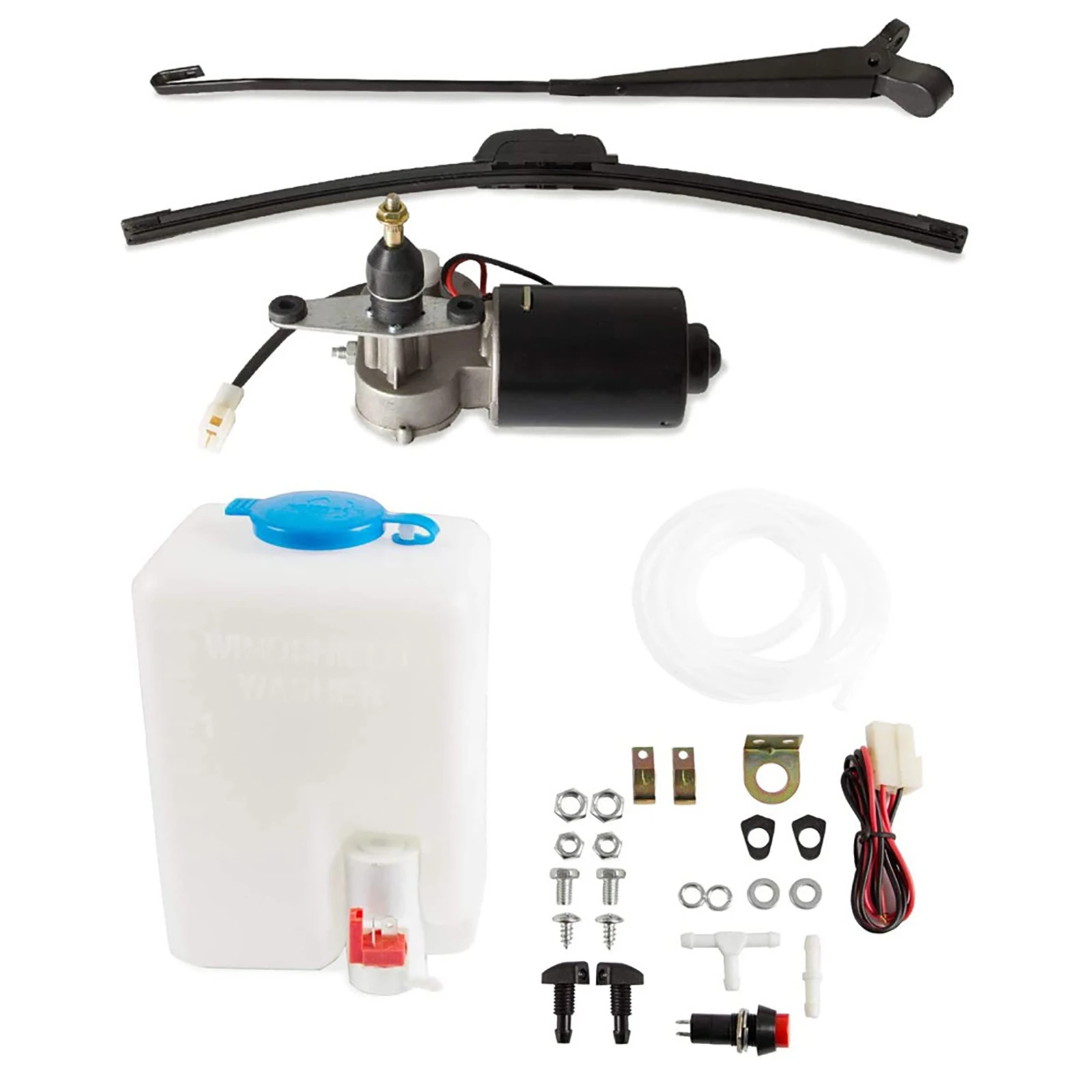 12V UTV Electric Windshield Wiper Motor Kit w/Washer Pump Bottle For Polaris Ranger UTV ATV Tracktor Tricycle