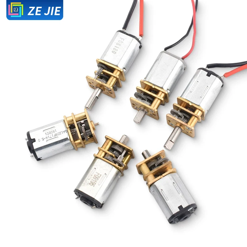 Precision N20 Gear Reduction Motor, DC 3V/3.7V/5V/6V Low‑Speed Micro DC Motor, All‑Metal Gearbox