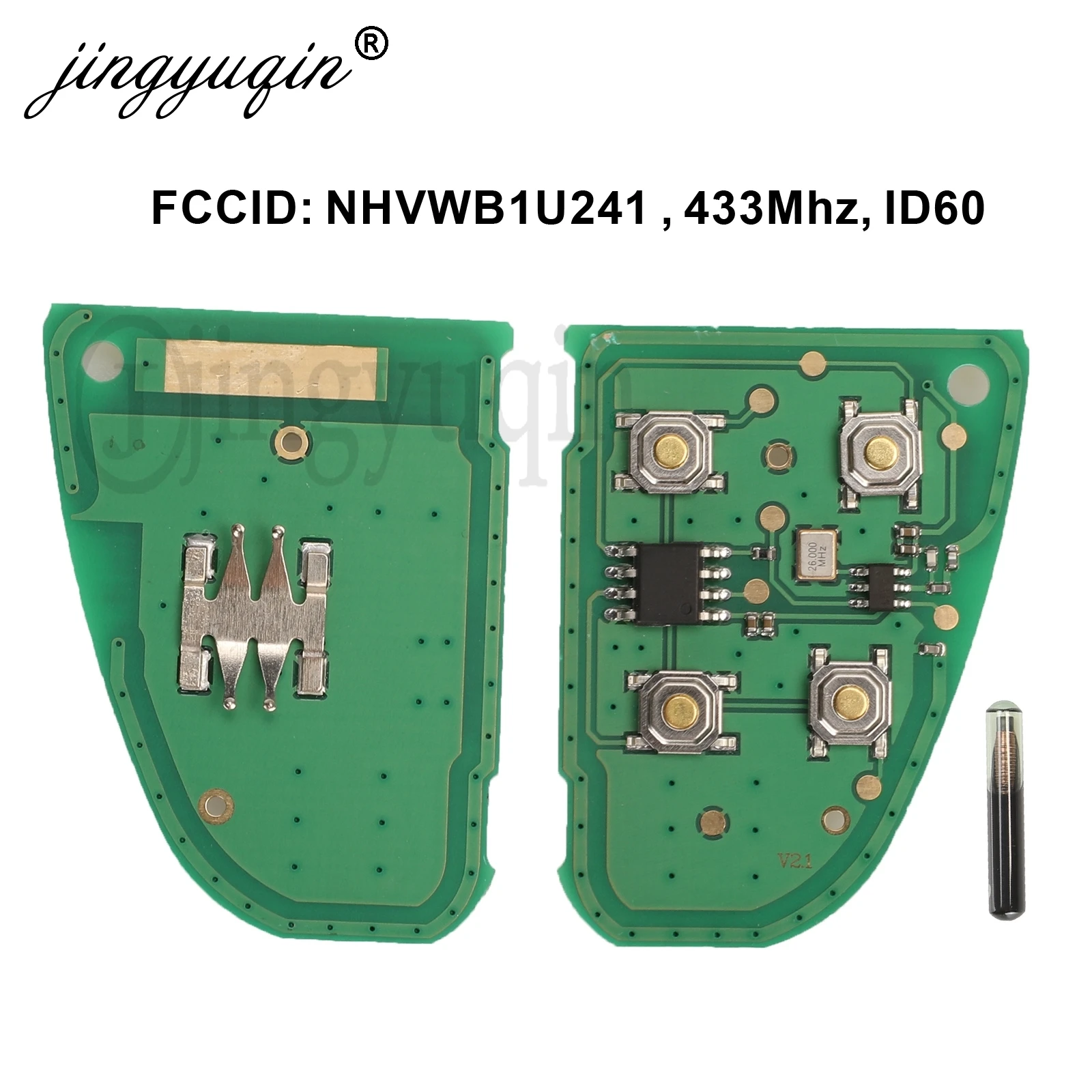 jingyuqin NHVWB1U241 For Jaguar X-Type S-Type 1999-2009 XJ XJR 315MHz 433MHz 4D60 Chip Flip Remote Key 4 Buttons Fo21 Blade