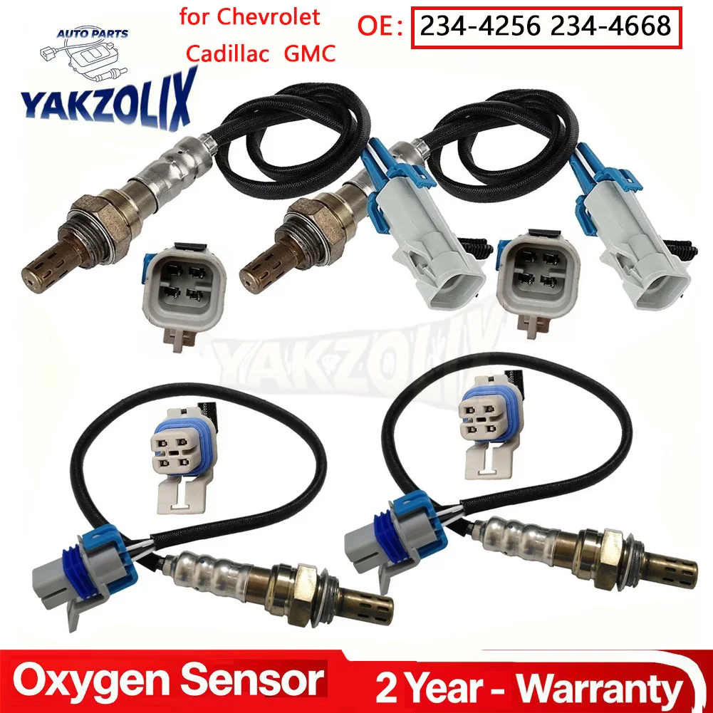 4 PCS Oxygen Sensor for Cadillac Escalade ESV EXT Chevrolet Avalanche GMC Sierra Yukon Upstream Downstream 234-4256 234-4668