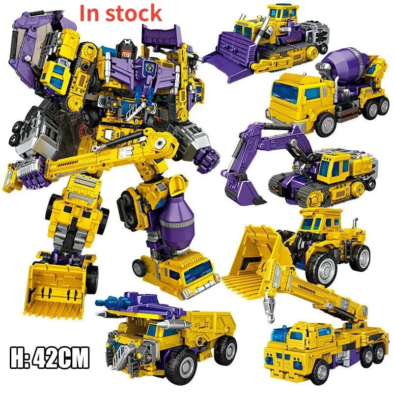 Transformation Toys NBK 6in1 42cm Devastator G1 GT Combiners Bulldozer Engineering Car Vehicle Action Figures Player in Stock