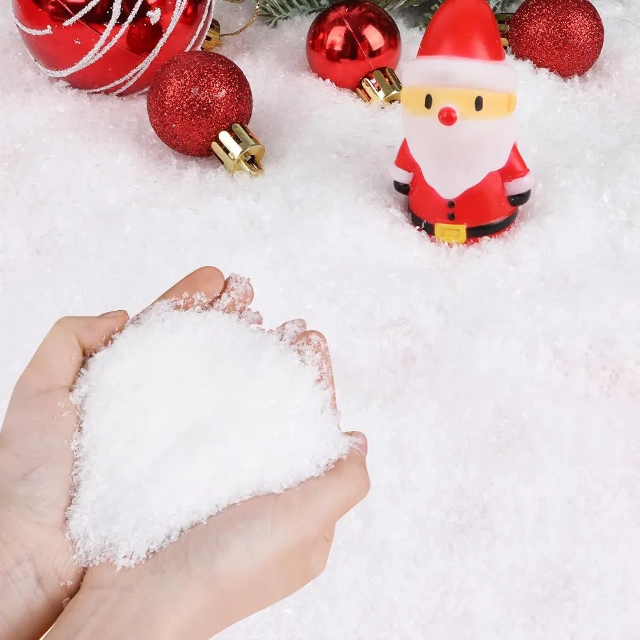 Artificial Snow Powder Glitter Dry Snowflake for Christmas Village Craft Winter Decoration Party Supply 100g 3.6oz Perfect for