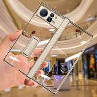 Luxury Plating Transparent Case For Xiaomi Mi Mix Fold 2 Fold2 Magnetic Hinge Case with Screen Glass Protective Holder Cover