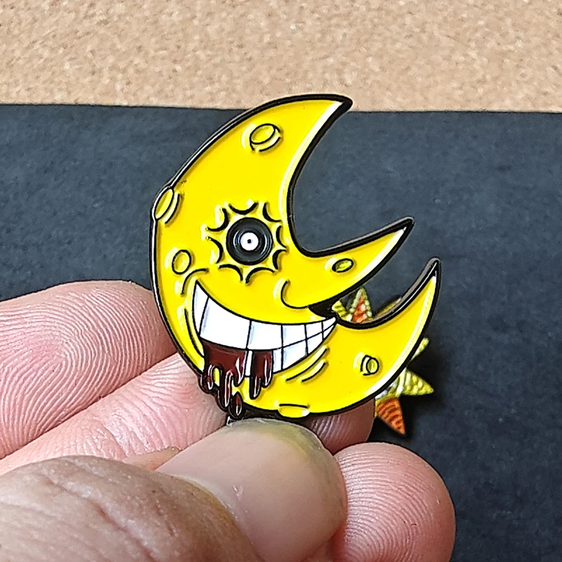 Sun and Moon Brooch Set, Magical and Passionate Anime-inspired Badge Shirt Collar Decorative Pin