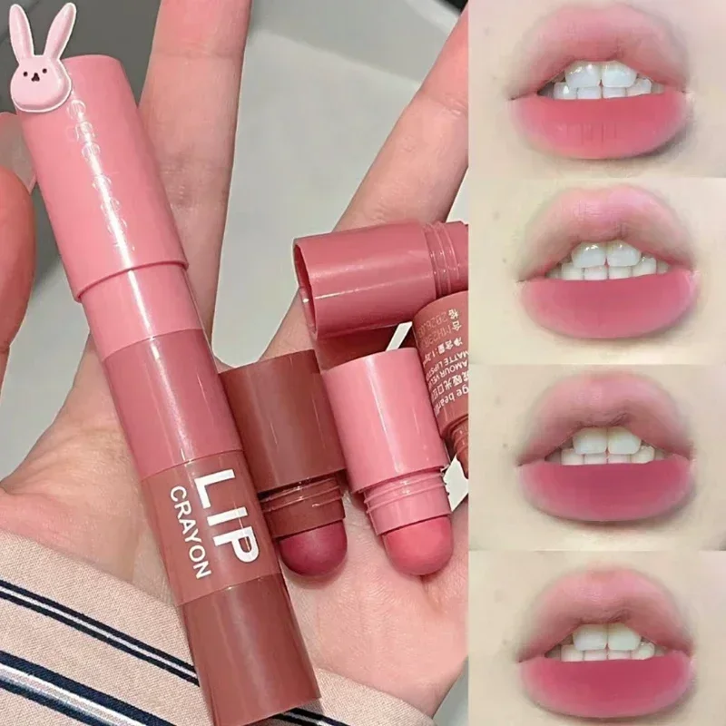 4 colori in 1 Set di matite per rossetto Sexy Nude Pink Matte Velvet Lip Gloss impermeabile di lunga durata non sbiadisce labbra cosmetici per il trucco