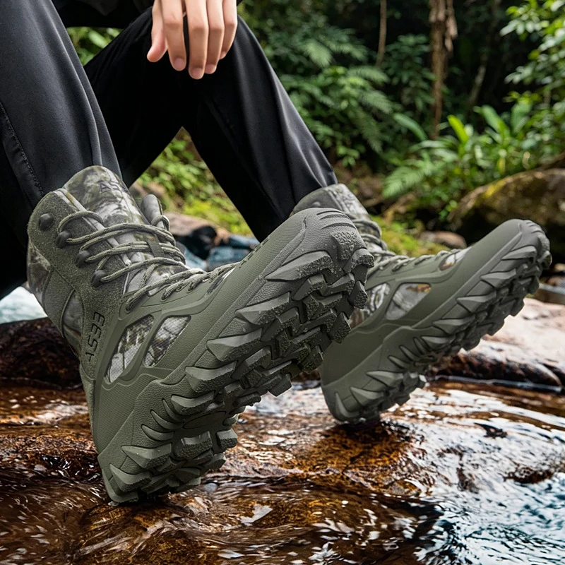 Men Tactical Boot Outdoor Ultrallight Safety Ankle Breathable Male Army Boots Lace Up High Quality Rapid Response Desert Boot view 5
