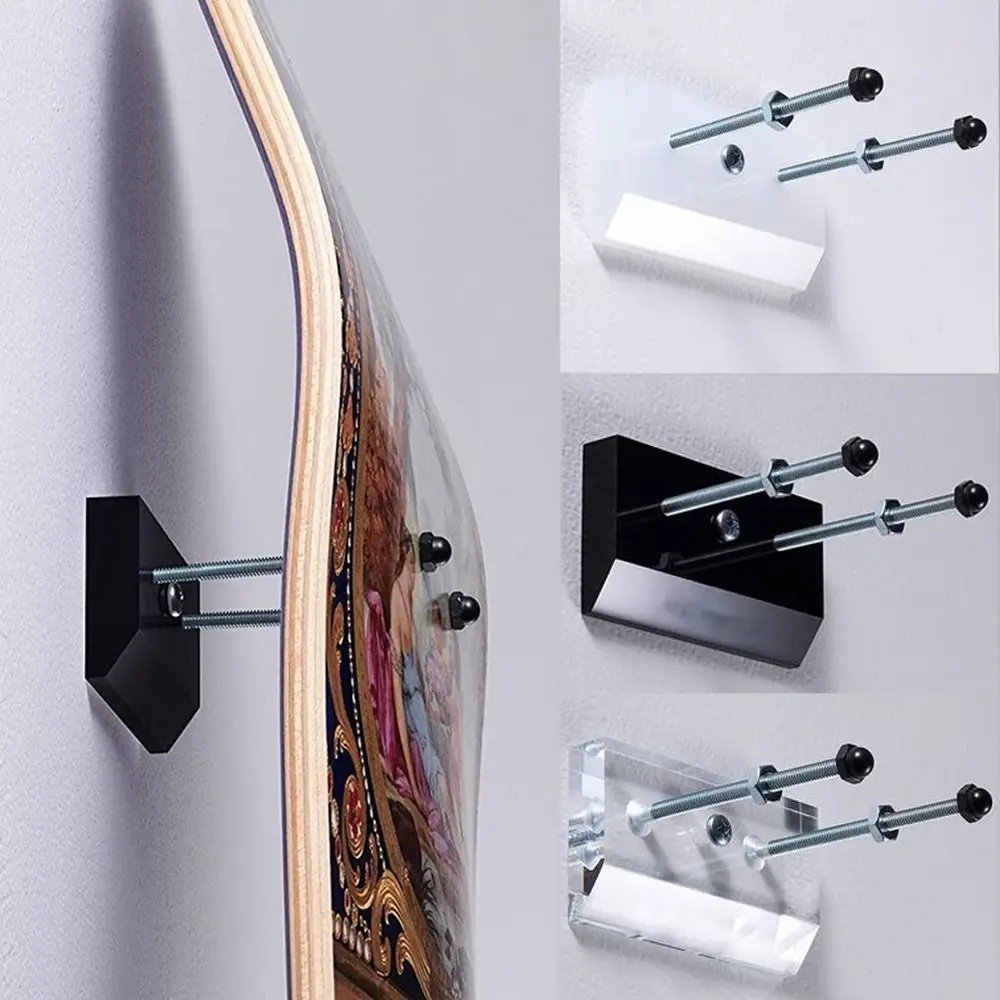 Acrylic Skateboard Display Rack Indoor Quick Installation Longboard Hanger High Quality Practical Deck Skateboard Lovers