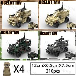 MOC WW2 Mordern Armored Assault Vehicle Building Block Figures Army Soldiers Weapons Guns Cannon Car Bricks Children's Gift Toys