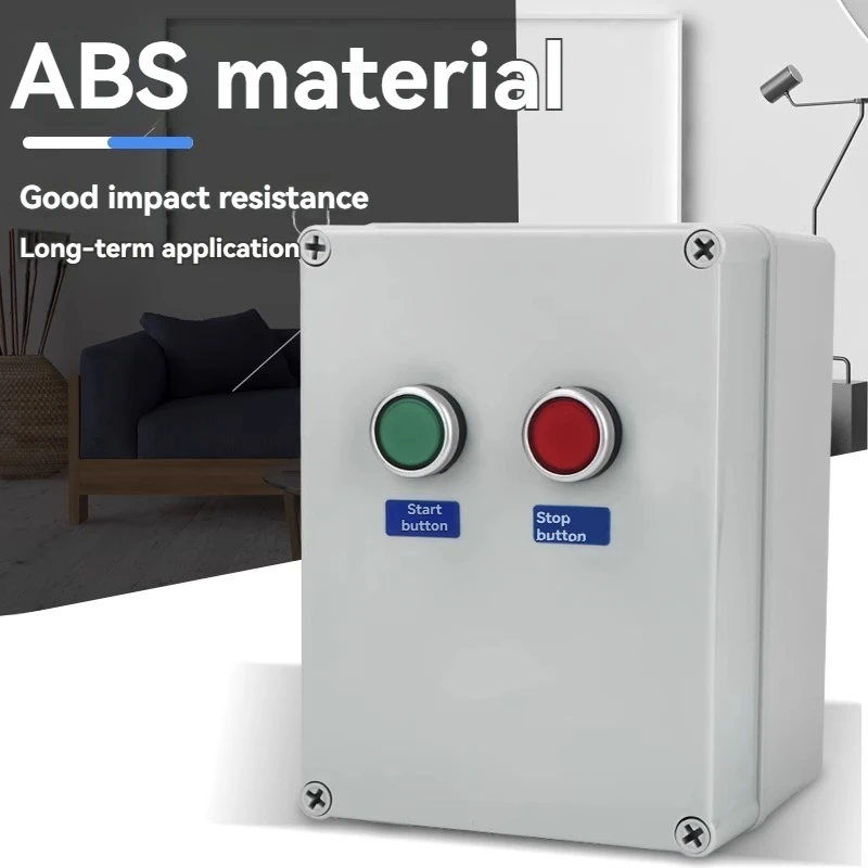 عالية الطاقة مقاوم للماء IP65 صندوق التحكم في الهواء الطلق بدء/إيقاف مفتاح بـزر دفع التحكم مع الأسلاك 380 فولت/220 فولت المقاولين العجلات #3