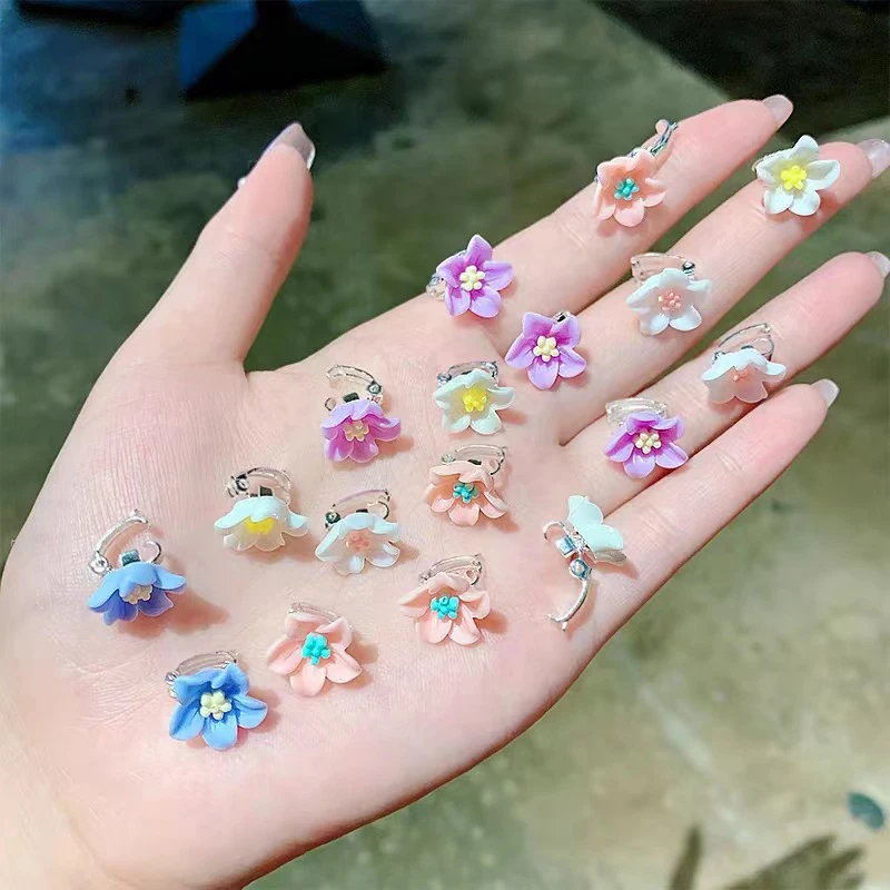 10pcs Korean Mini Flower Hair Clips Delicate Lily Flower Children Hairpin Buckle Women Girls Cute Princess Hair Accessories