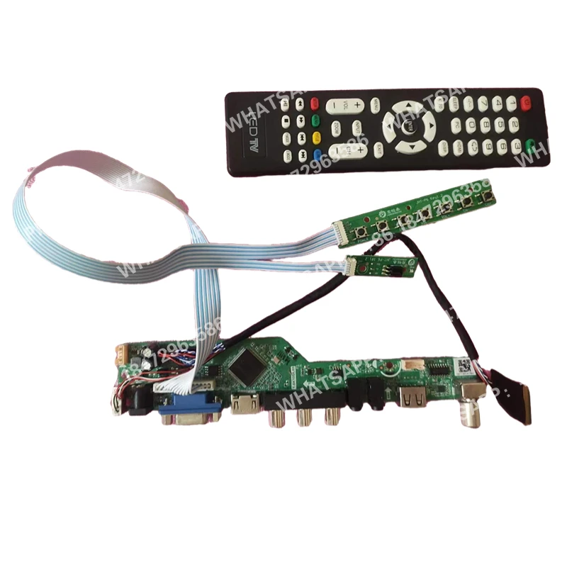 Kit de Monitor para M185BGE-L10 M185BGE-L21 L22 L23 TV + HDMI + VGA + AV + USB LCD controlador de pantalla LED controlador de placa 30 pines Lvds