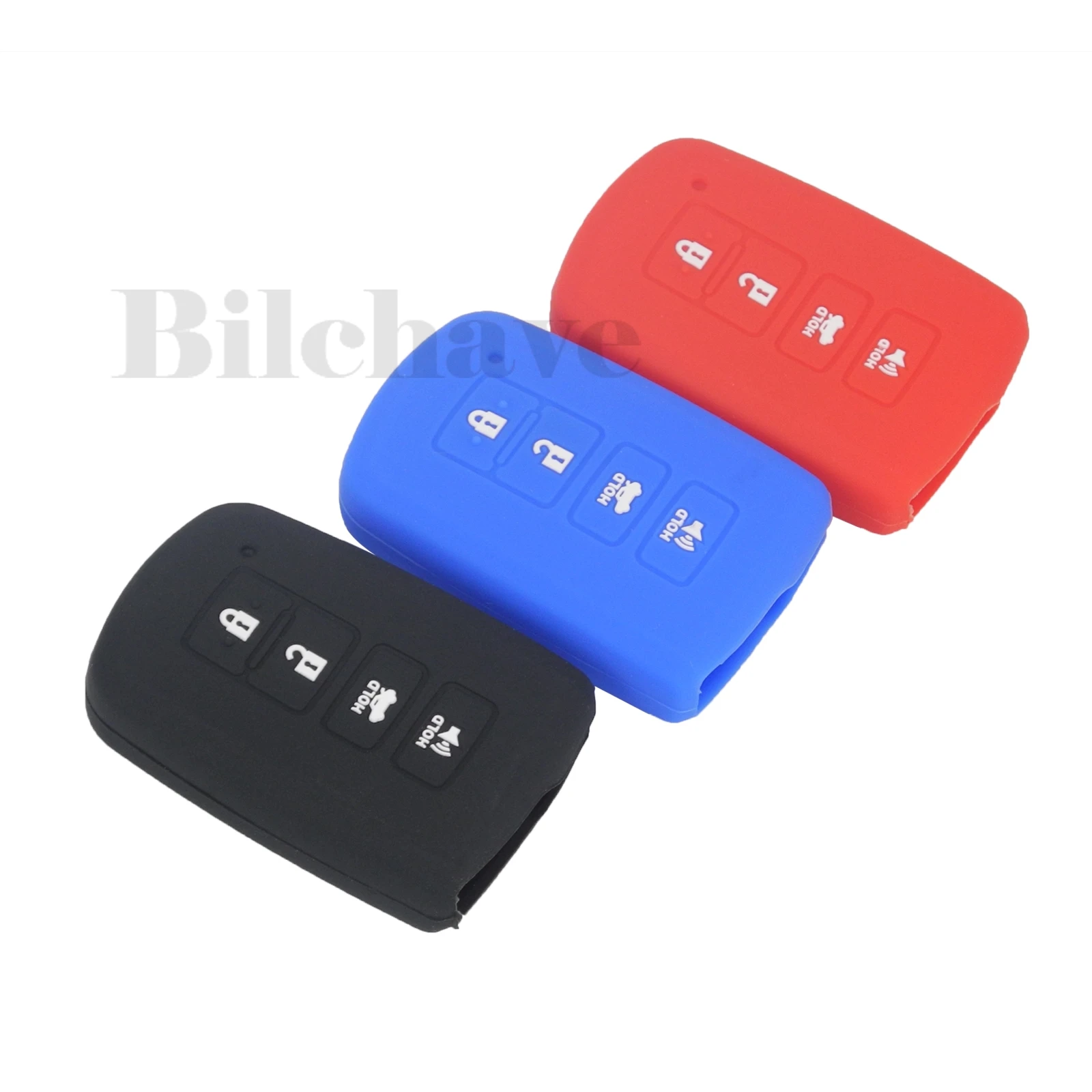 jingyuqin 4 Buttons Remote Car Key Case Silicone Cover Fob For Toyota Camry Avalon Rav4 Highlander 2012 2013 2014 2015