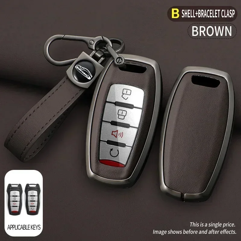 

Чехол из цинкового сплава для Great Wall Poer GWM Ute Cannon Pao P Series, чехол для автомобильного ключа, защитный держатель для кожи, аксессуары для ключей