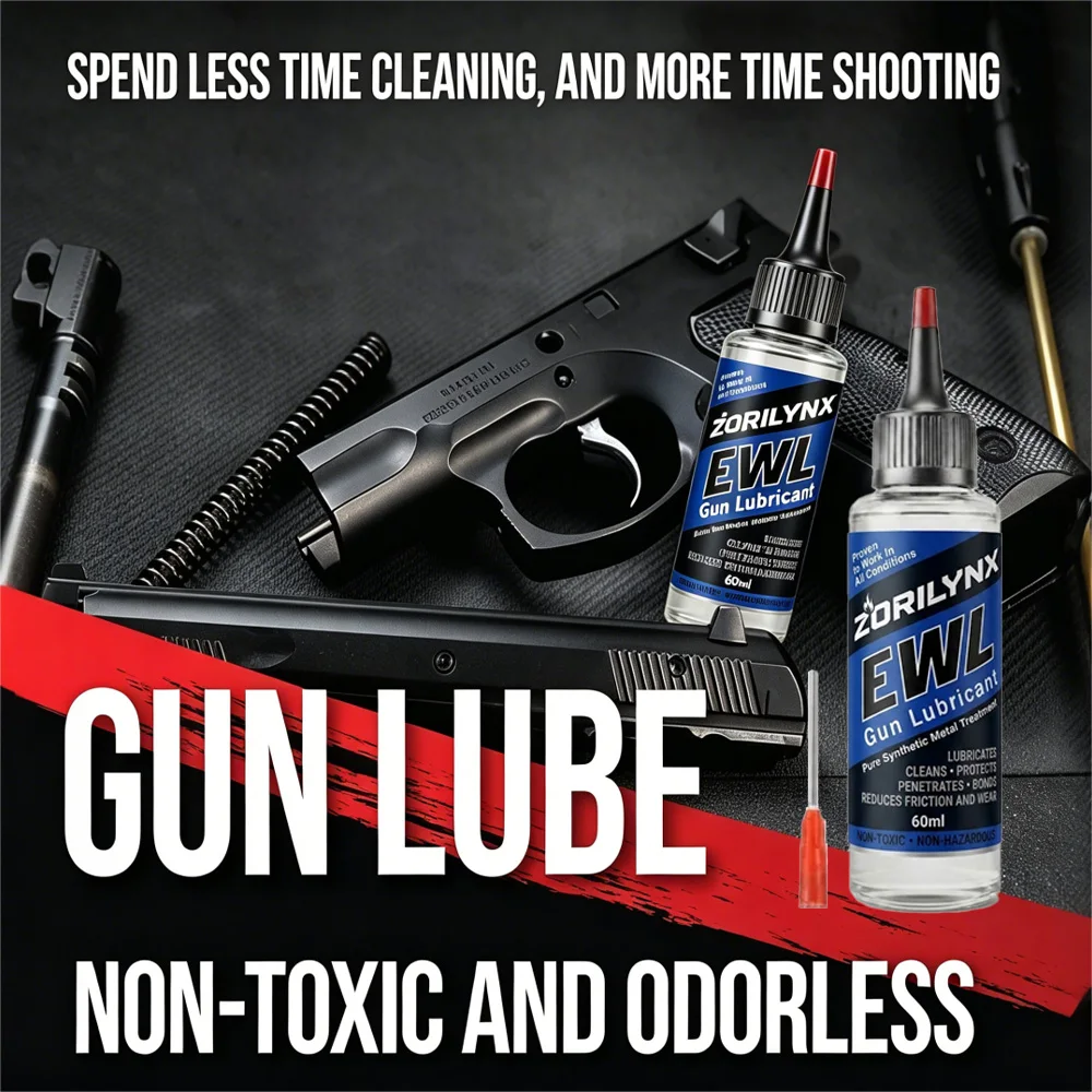 Aceite Lubricante para Pistolas EWL de 60 ml, Tratamiento Metálico Sintético Puro para Mantenimiento de Engranajes de Precisión, Reduce la Fricción, Limpiador Antióxido