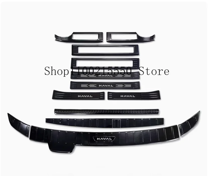 For Haval H9 MKII 2024 2025 Car Door Sill Anti Scratch Cover Exterior Details Decoration Interior Anti-Kick Accessories